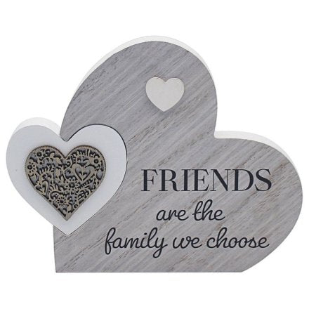 Double Heart FRIENDS Plaque