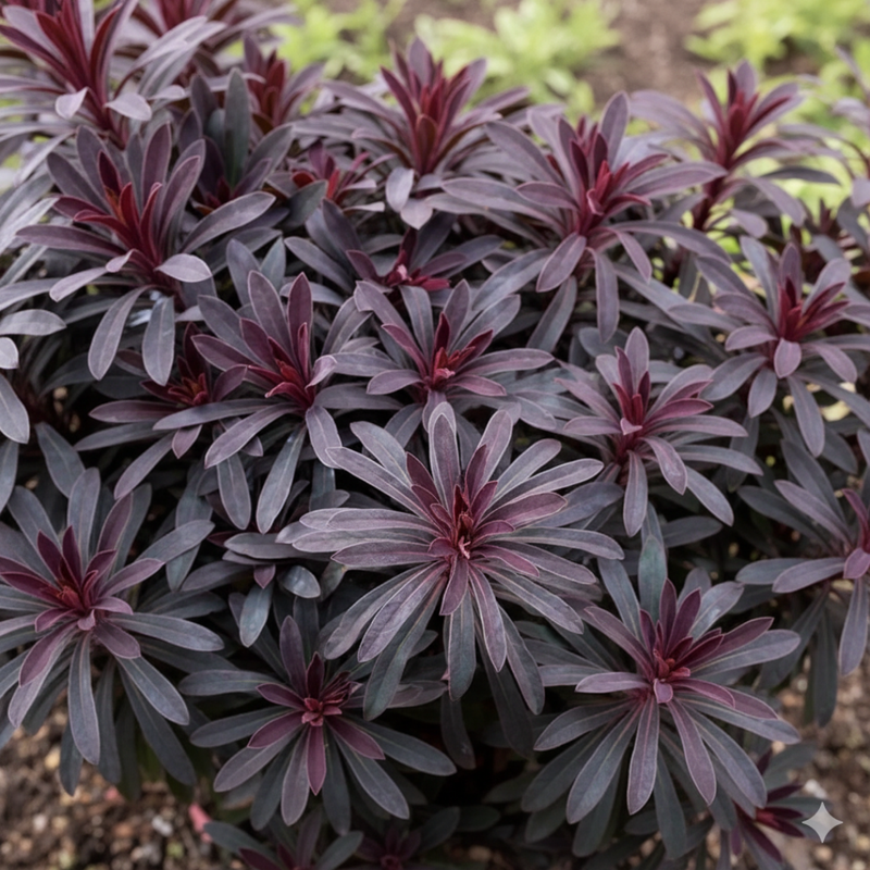 1 Large Plant - Euphorbia Miners Merlot, Outdoor Garden Ready, 3L Rootball