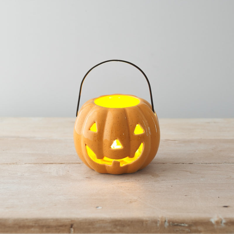 Orange Pumpkin Lantern 11cm