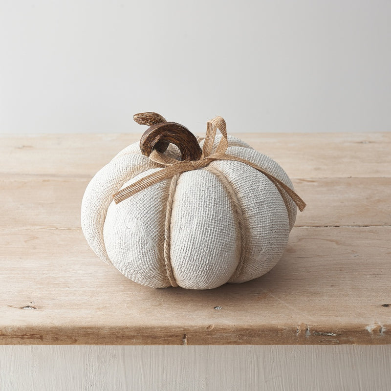 White Textured Pumpkin 19cm