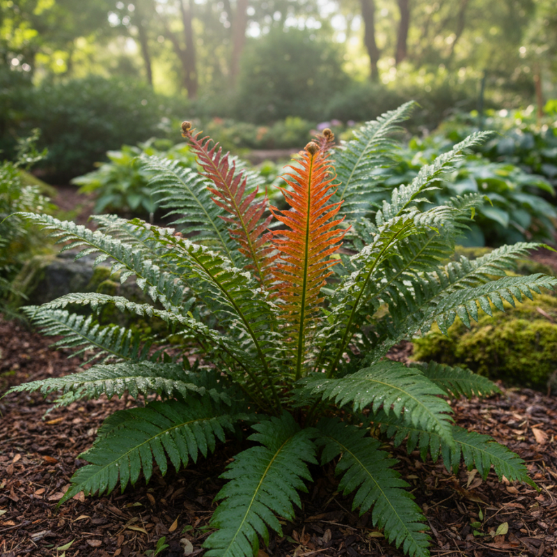 1 Large Plant - Blechnum Volcano Fern, Ready to Plant in Your Garden, 3L Pot