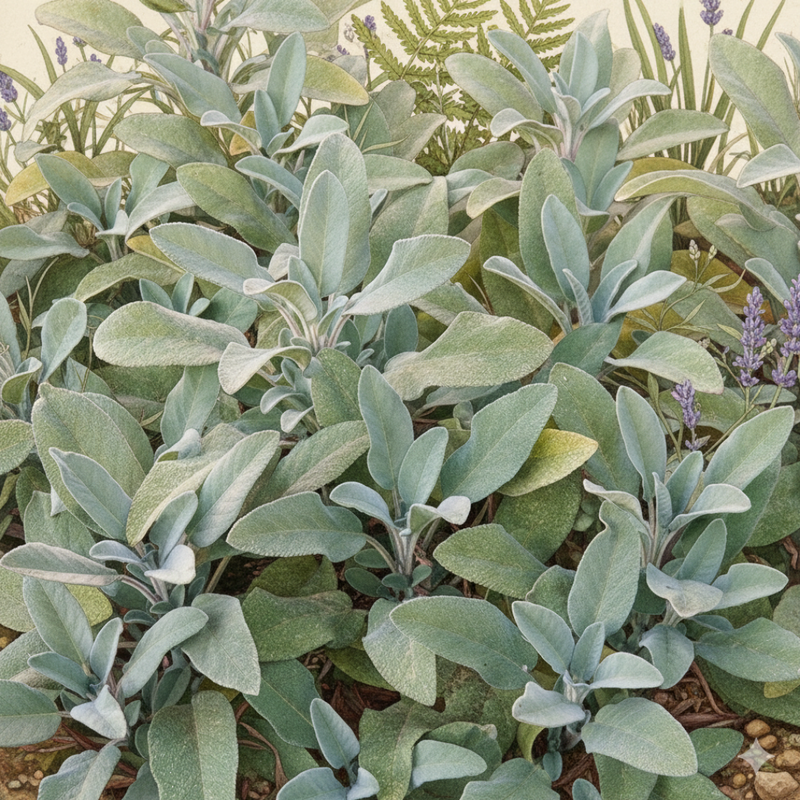 Large Herb Plants - Sage Grower’s Mix, Ready to Plant in Your Garden, 1L