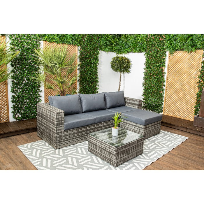 Barcelona Grey Rattan Sofa Set