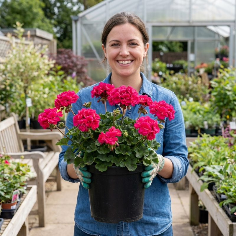 Geranium Calliope Deep Rose, Premium Large Flowering Summer Bedding Pl ...