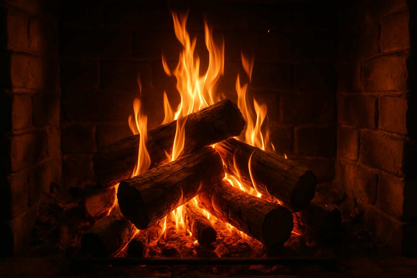 Log fire