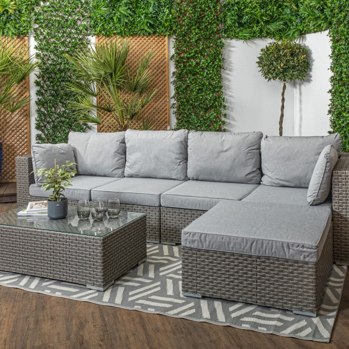 Monte Carlo High Back Rattan Garden Furniture Sofa Set