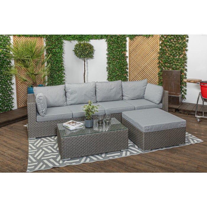 Monte Carlo High Back Rattan Garden Furniture Sofa Set
