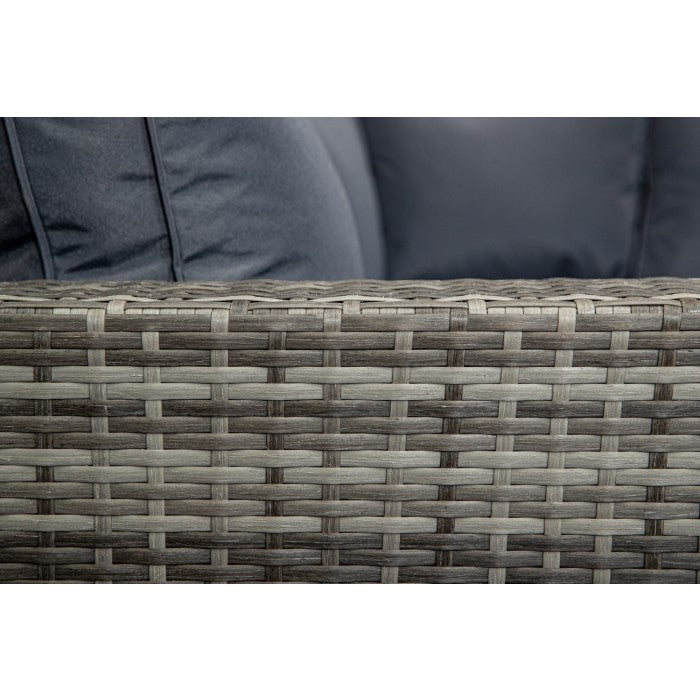 Mykonos Luxury Grey & Anthracite Compact Rattan Corner Sofa Set