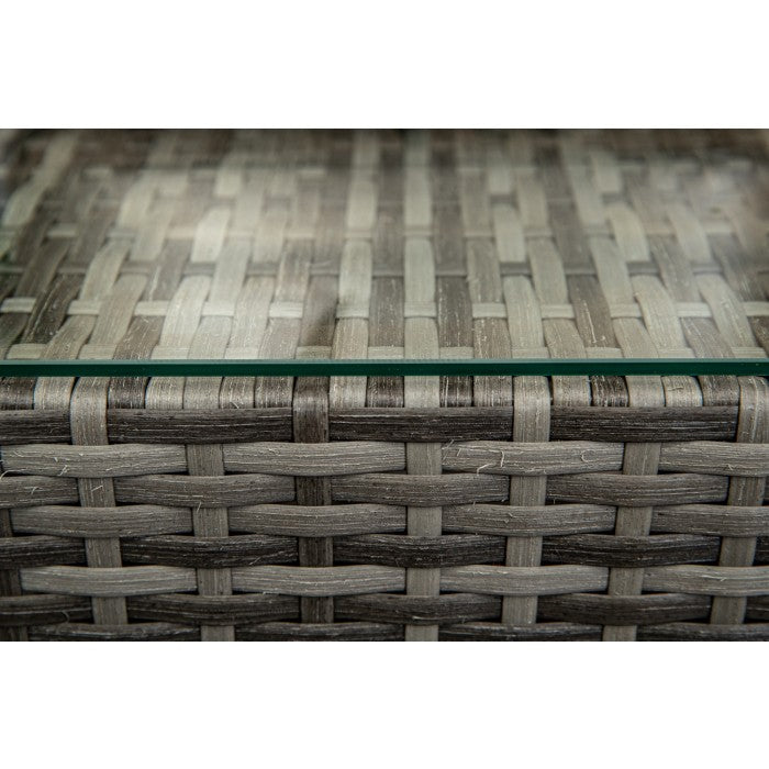 Mykonos Luxury Grey & Anthracite Compact Rattan Corner Sofa Set
