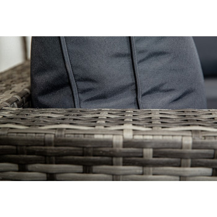 Mykonos Luxury Grey & Anthracite Compact Rattan Corner Sofa Set