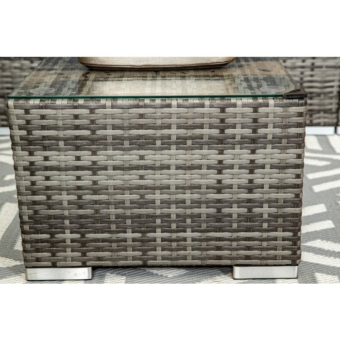 Mykonos Luxury Grey & Anthracite Compact Rattan Corner Sofa Set