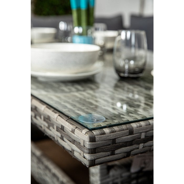 Palma Grey Rattan Casual Dining Sofa Set