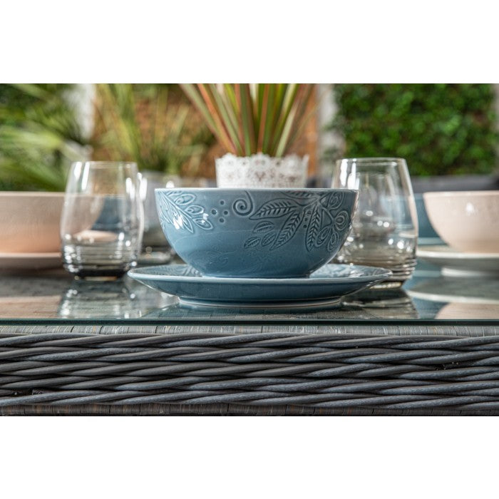 Tuscany Grey Rattan Casual Dining Sofa Set