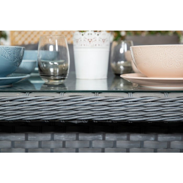 Tuscany Grey Rattan Casual Dining Sofa Set