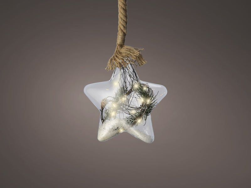 LED and Foliage Hanging Star