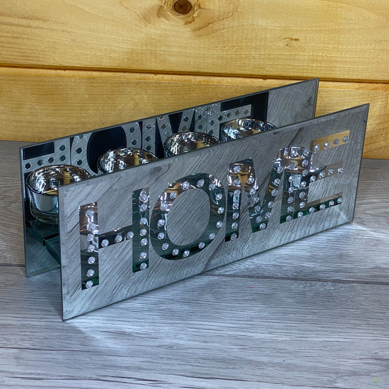 Mirrored HOME TLight Holder