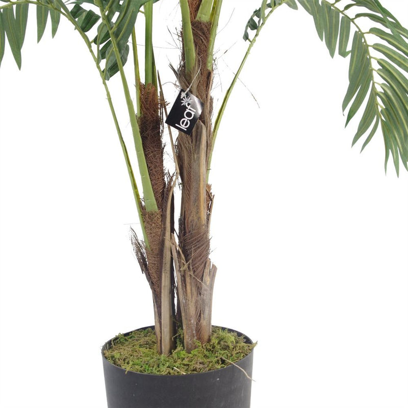 120cm Premium Artificial palm tree with pot with Silver Metal Planter