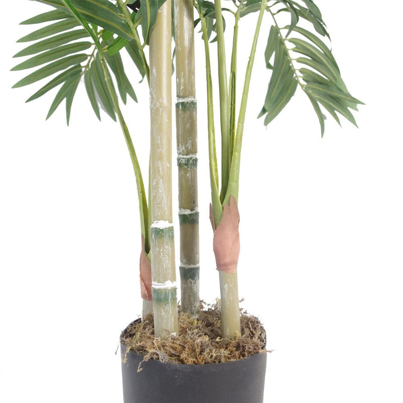 120cm (4ft) Premium Artificial Areca Palm with pot with Gold Metal Planter