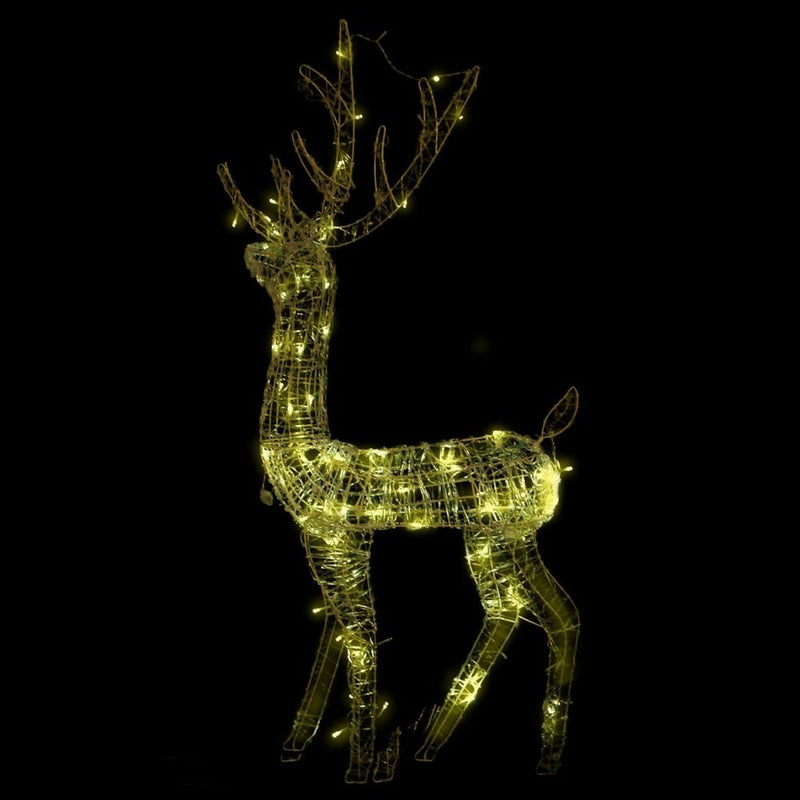 Acrylic Reindeer Christmas Decoration 140 LEDs 128cm Warm White