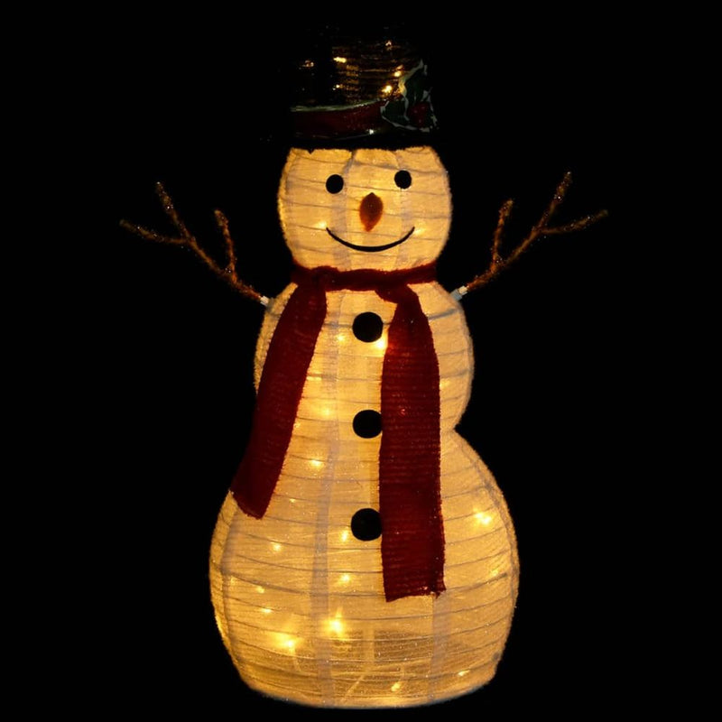 Decorative Christmas Snowman Figure with LED Luxury Fabric 90cm to 180 cm