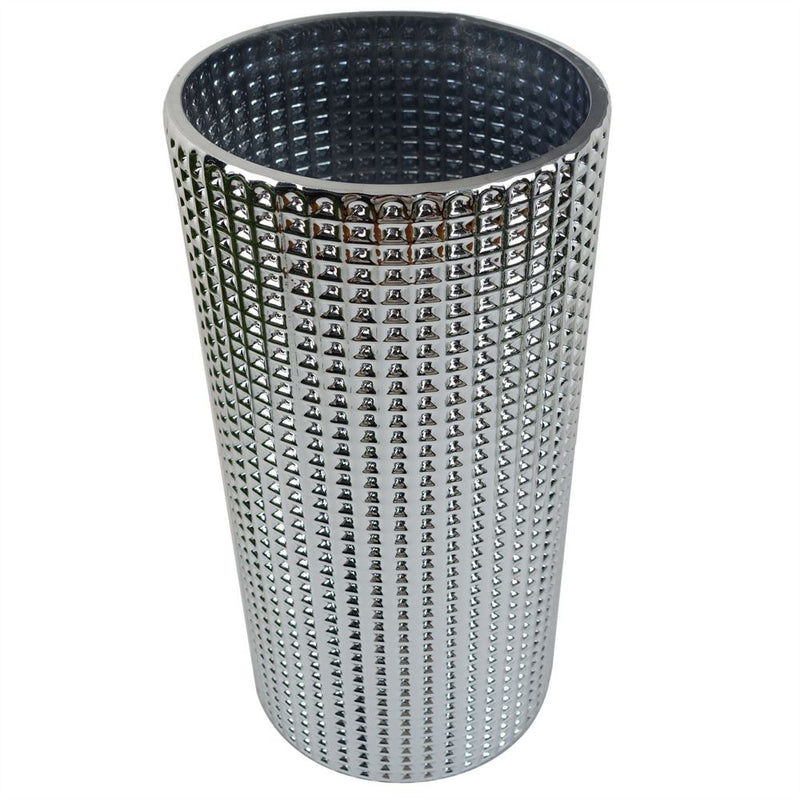 30cm Silver Dot Glass Vase