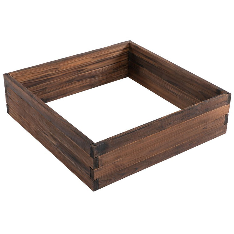 Wooden Raised Garden Bed Planter Grow Containers Pot 80 x 80 x 22.5cm