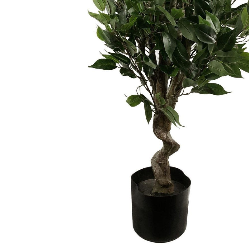 110cm Artificial Evergreen Ficus Tree Copper Planter
