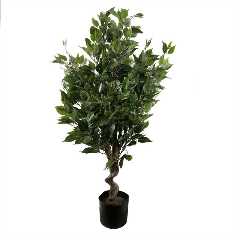 110cm Artificial Evergreen Ficus Tree Copper Planter