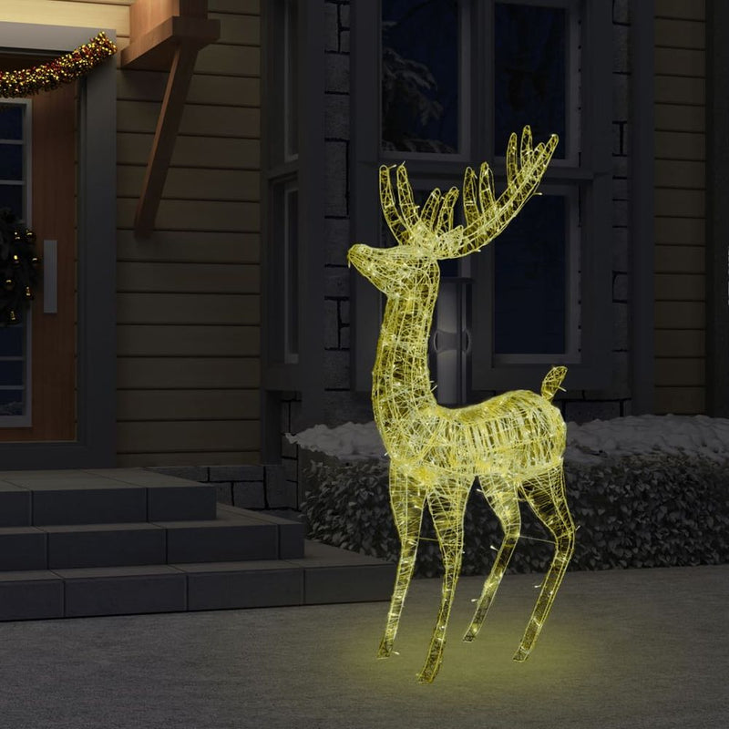 XXL Acrylic Christmas Reindeer 250 LED 180 cm Blue, Colourful, Warm & Cold White