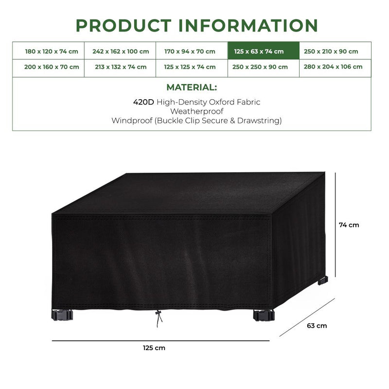 Outdoor Furniture Cover 125*63*74