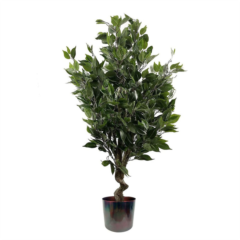 110cm Artificial Evergreen Ficus Tree Multicolour Planter