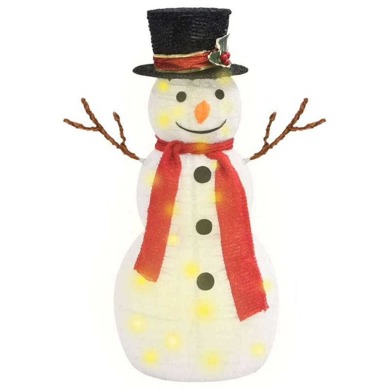 Decorative Christmas Snowman Figure with LED Luxury Fabric 90cm to 180 cm
