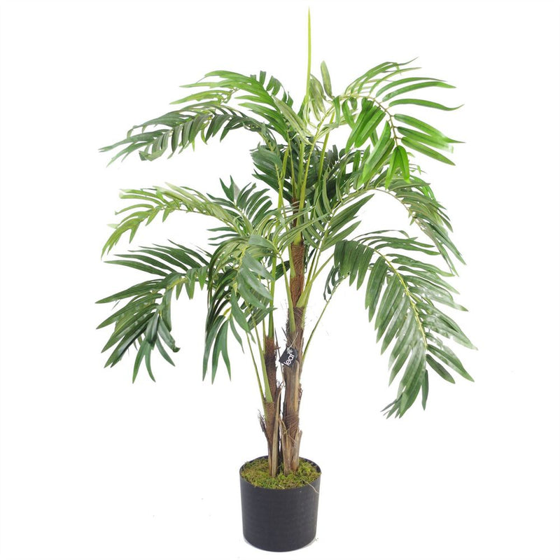 120cm Realistic Artificial palm tree with pot with Silver Metal Planter