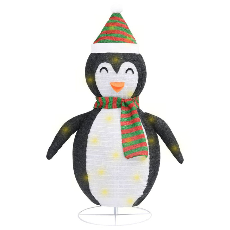 Decorative Christmas Snow Penguin Figure LED Luxury Fabric 90cm to 120cm