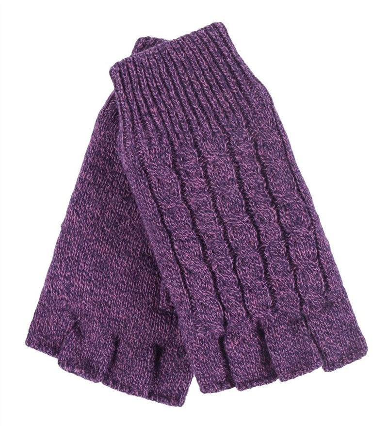 Heat Holders - Ladies CABLE KNIT Fingerless Gloves