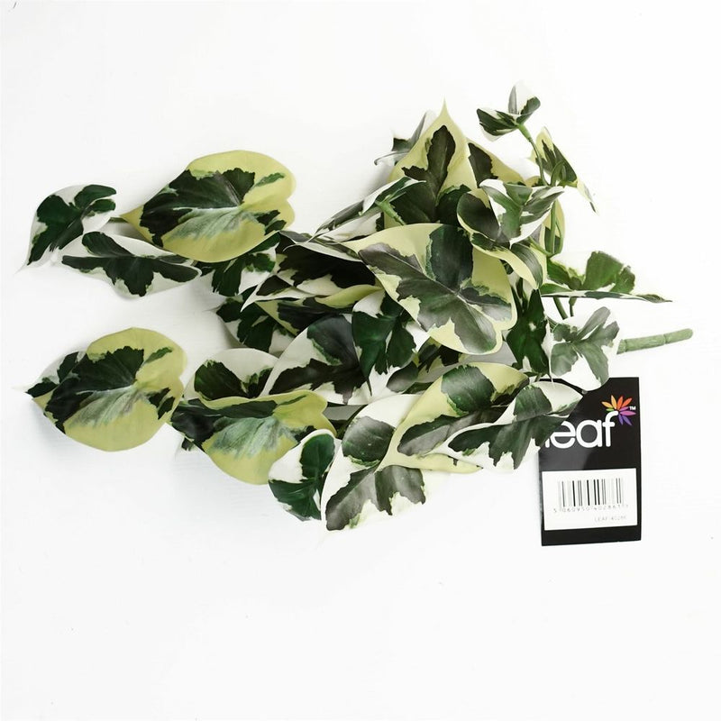 40cm Artificial Trailing Variegated Marble Pothos Plant Realistic