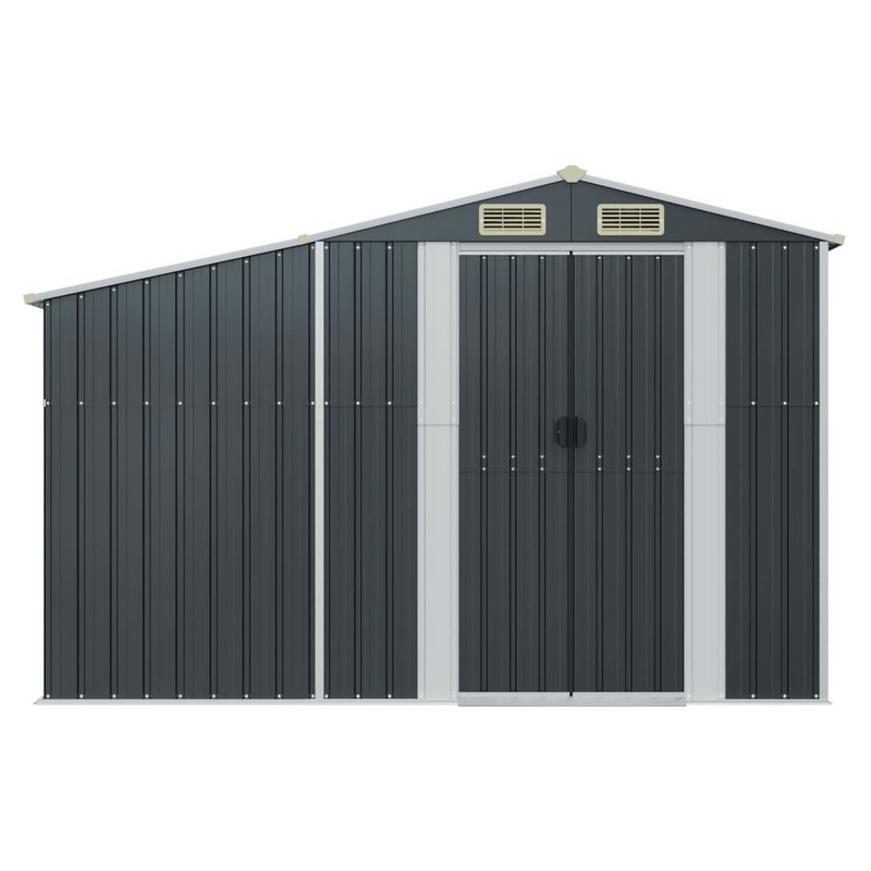 Garden Shed Anthracite 277x93x179 cm Galvanised Steel