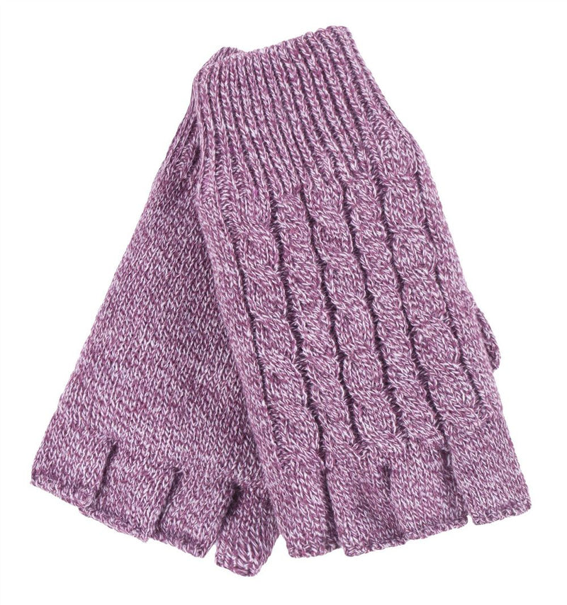 Heat Holders - Ladies CABLE KNIT Fingerless Gloves