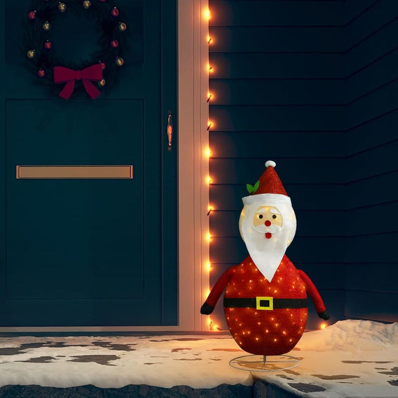 Decorative Christmas Santa Claus Figure LED Luxury Fabric 60cm to 120cm