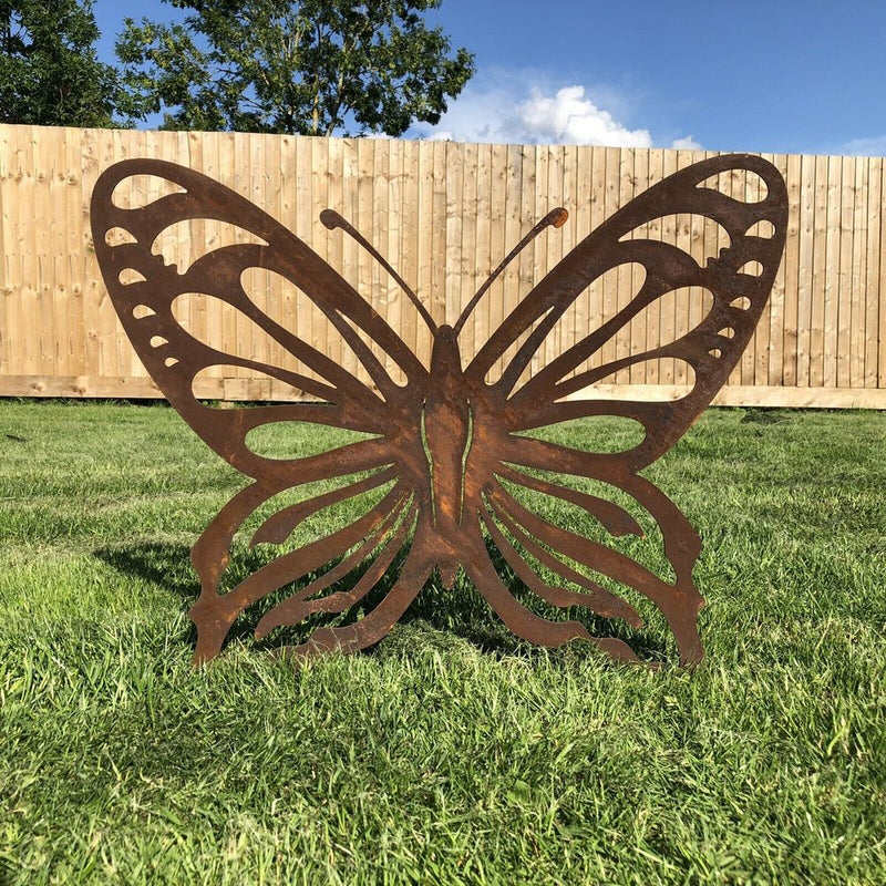 Large Butterfly Garden Ornament Decoration Feature Sign