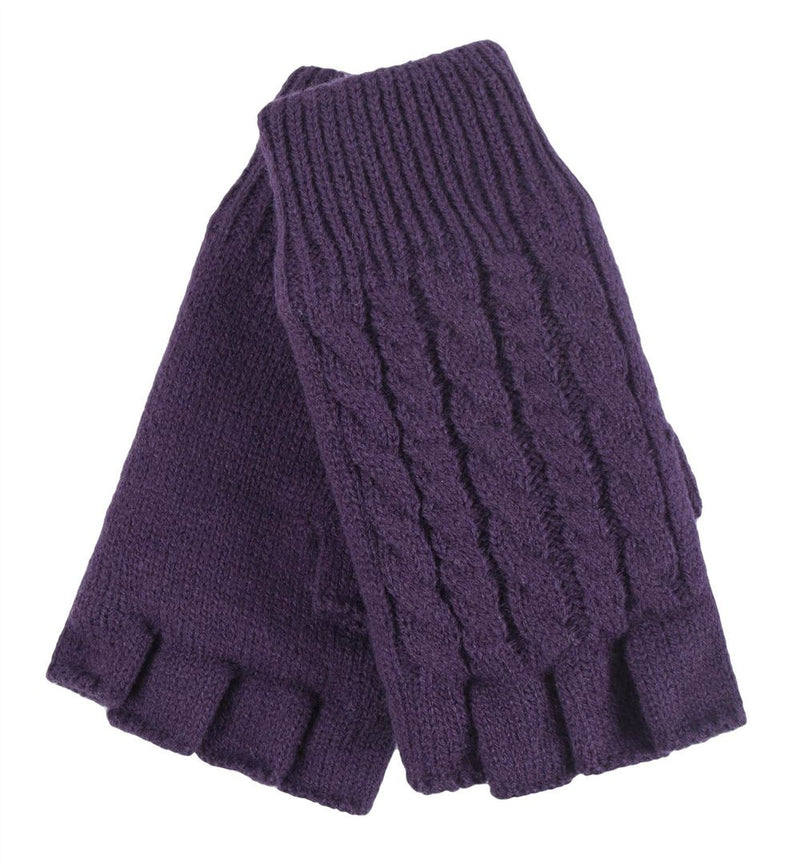 Heat Holders - Ladies CABLE KNIT Fingerless Gloves