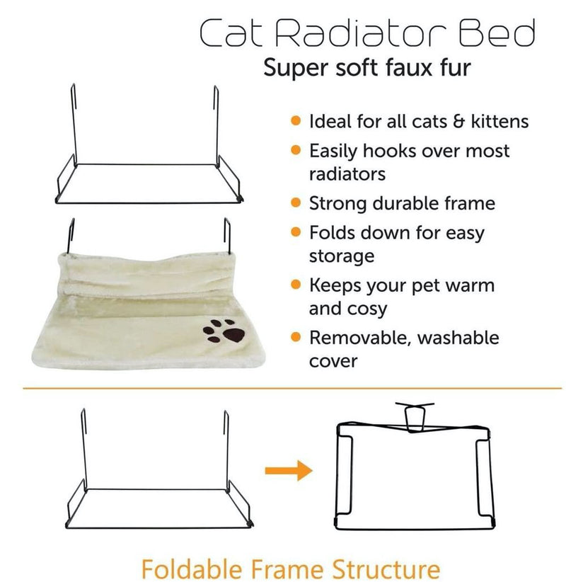 Cat Radiator Bed - Cream